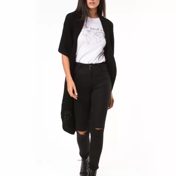 Ζακέτα Ασύμμετρη Μαύρη