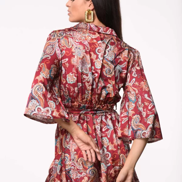 Σατινέ Φόρεμα Nelly Μπορντώ