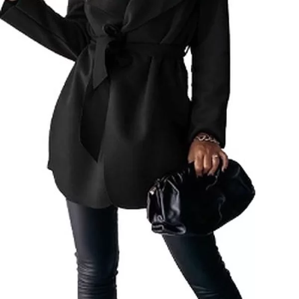 Πανωφόρι Με Ζώνη Bella Μαύρο