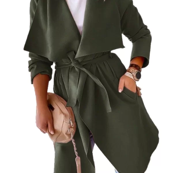 Πανωφόρι Με Ζώνη Mania Χακί