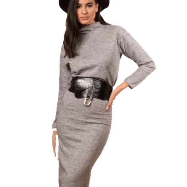 Σέτ Φούστα Μπλούζα Tiffany Γκρί