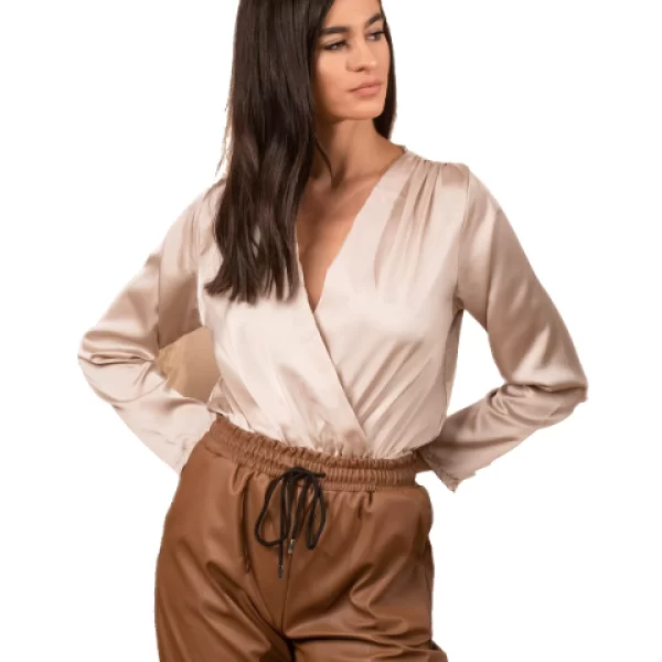 Κορμάκι Σατέν Melly Μπέζ