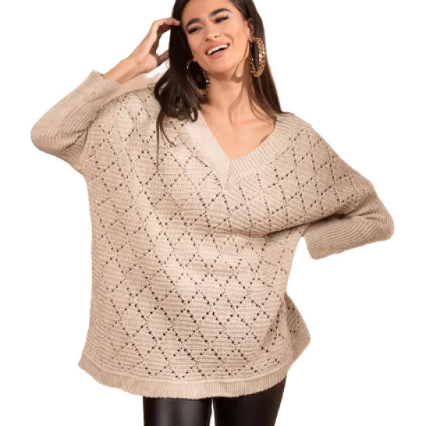 Πλεκτή Μπλούζα Vera Μπέζ