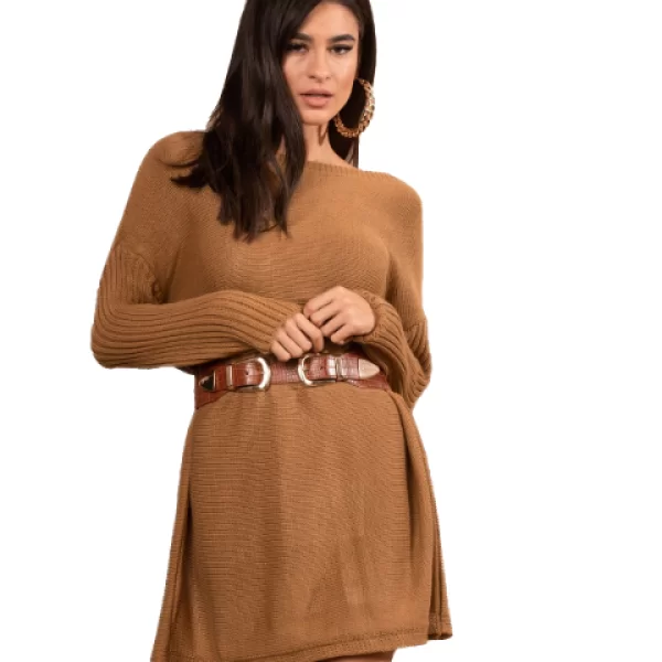 Ζώνη Κροκό Καφέ