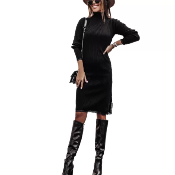 Midi Φόρεμα Loreta Μαύρο