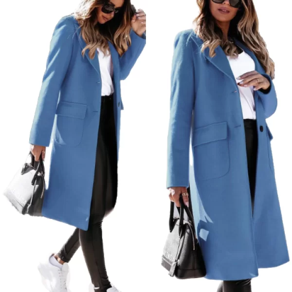 Παλτό Alianna Γαλάζιο