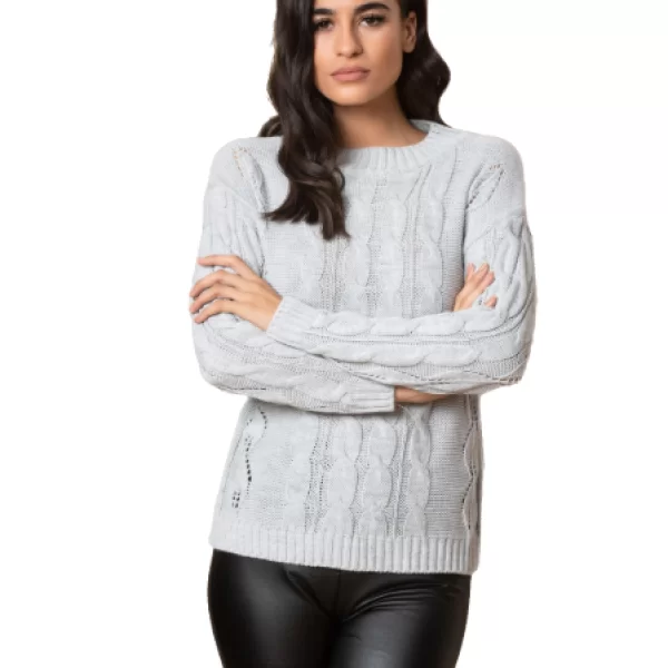 Πλεκτή Μπλούζα Jace Γκρί