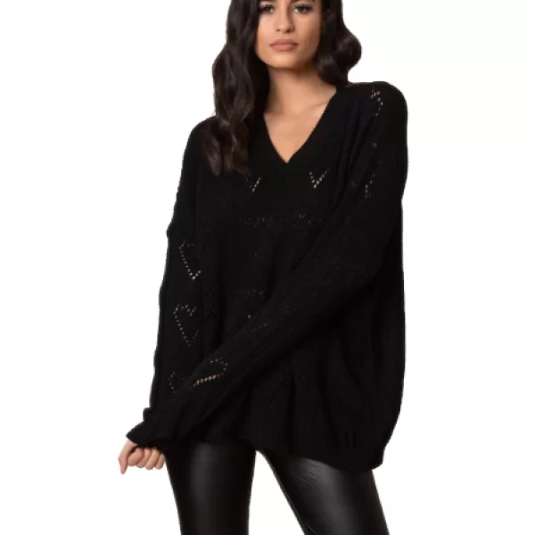 Πλεκτή Μπλούζα Maren Μαύρη