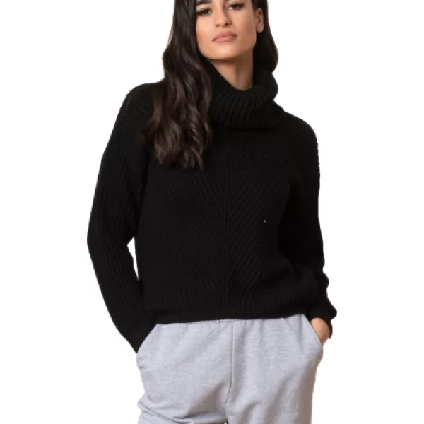 Πλεκτή Μπλούζα Itzel Μαύρη