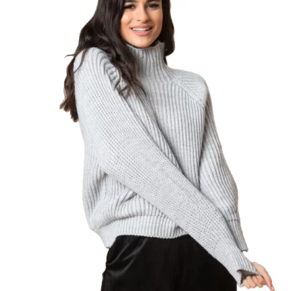 Πλεκτή Μπλούζα Athena Γκρί