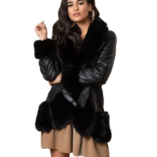 Μπουφάν Clarissa Μαύρο