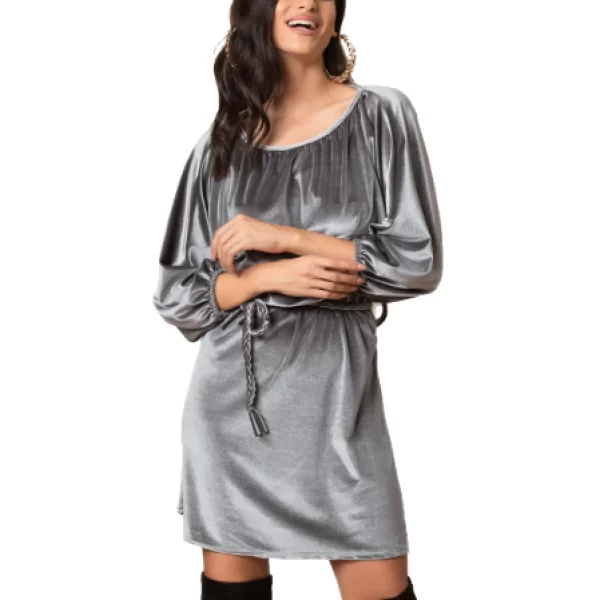 Φόρεμα Βελούδο Jose Γκρι