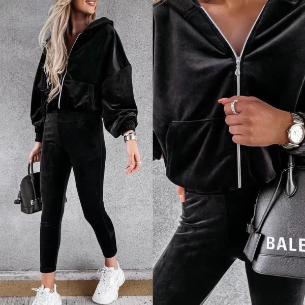 Σέτ Παντελόνι Ζακέτα Eden Μαύρο