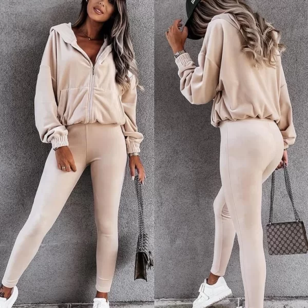 Σέτ Παντελόνι Ζακέτα Eden Μπέζ