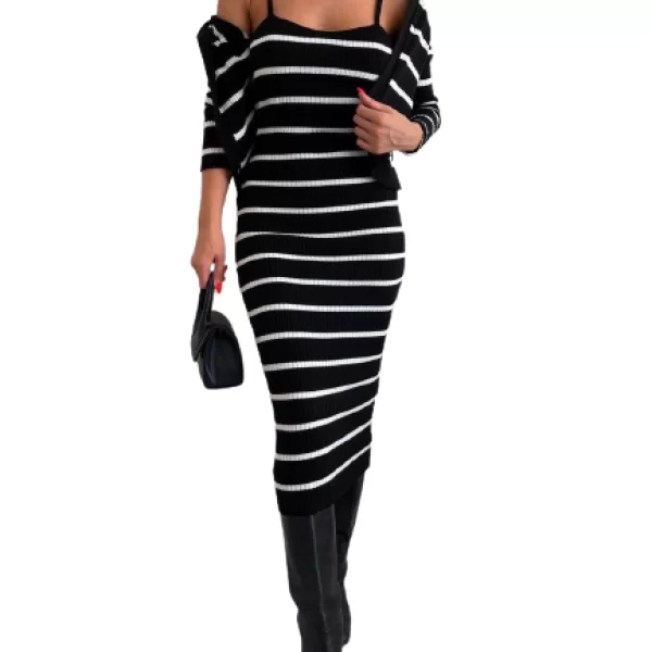 Σετ Φόρεμα Ζακετάκι Mary Μαύρο