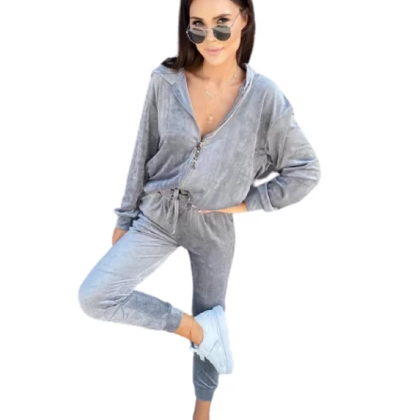 Σετ Παντελόνι Ζακέτα Mia Γκρί