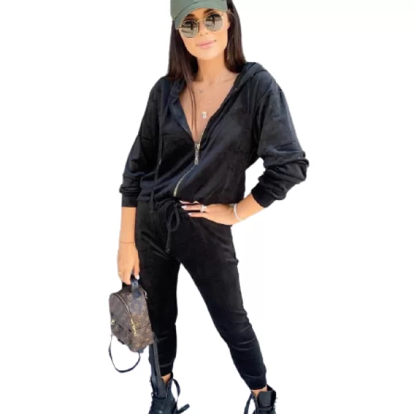 Σετ Παντελόνι Ζακέτα Mia Μαύρο