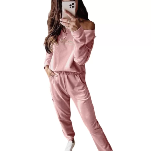 Σετ Παντελόνι Μπλούζα Karma Ρόζ