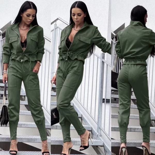 Σετ Παντελόνι Jacket Cranberry Χακί