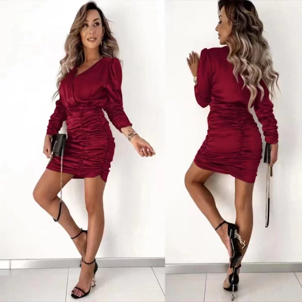 Φόρεμα Σατέν Valia Μπορντώ